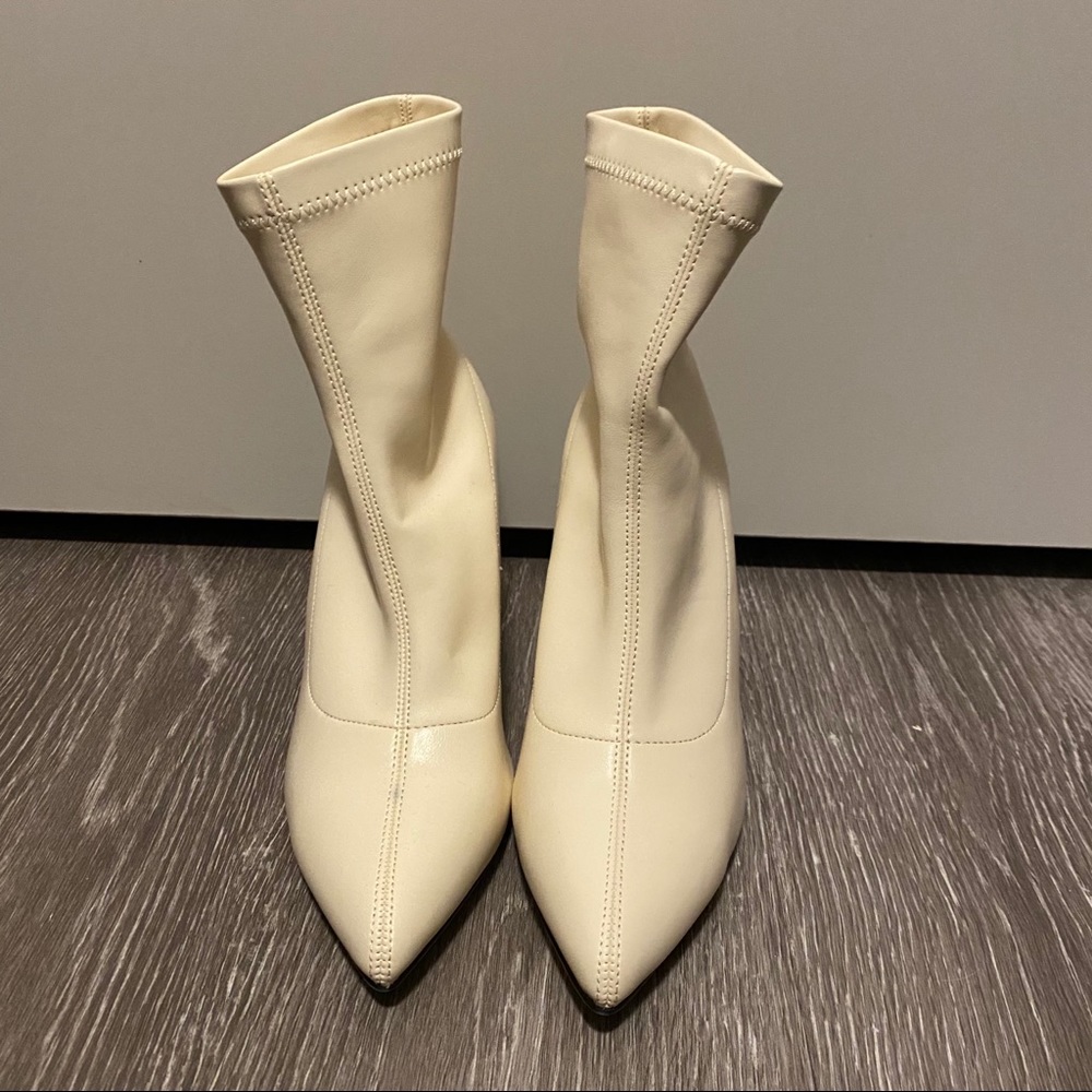 White ankle boots